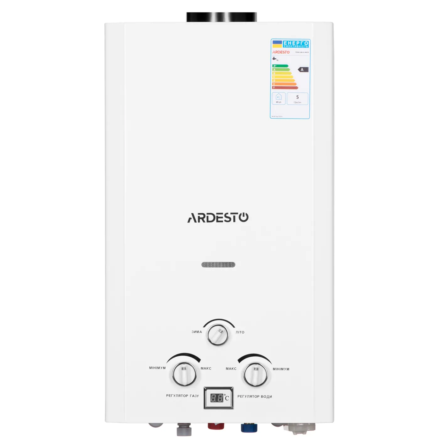 Газова колонка Ardesto X1 TFGBH-10B-X1-WHITE білий - Фото 1