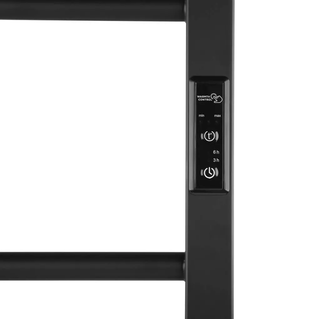 Електрична рушникосушка Ardesto Square-TR K таймер-регулятор чорний матовий 770x430х80 мм- Фото 4
