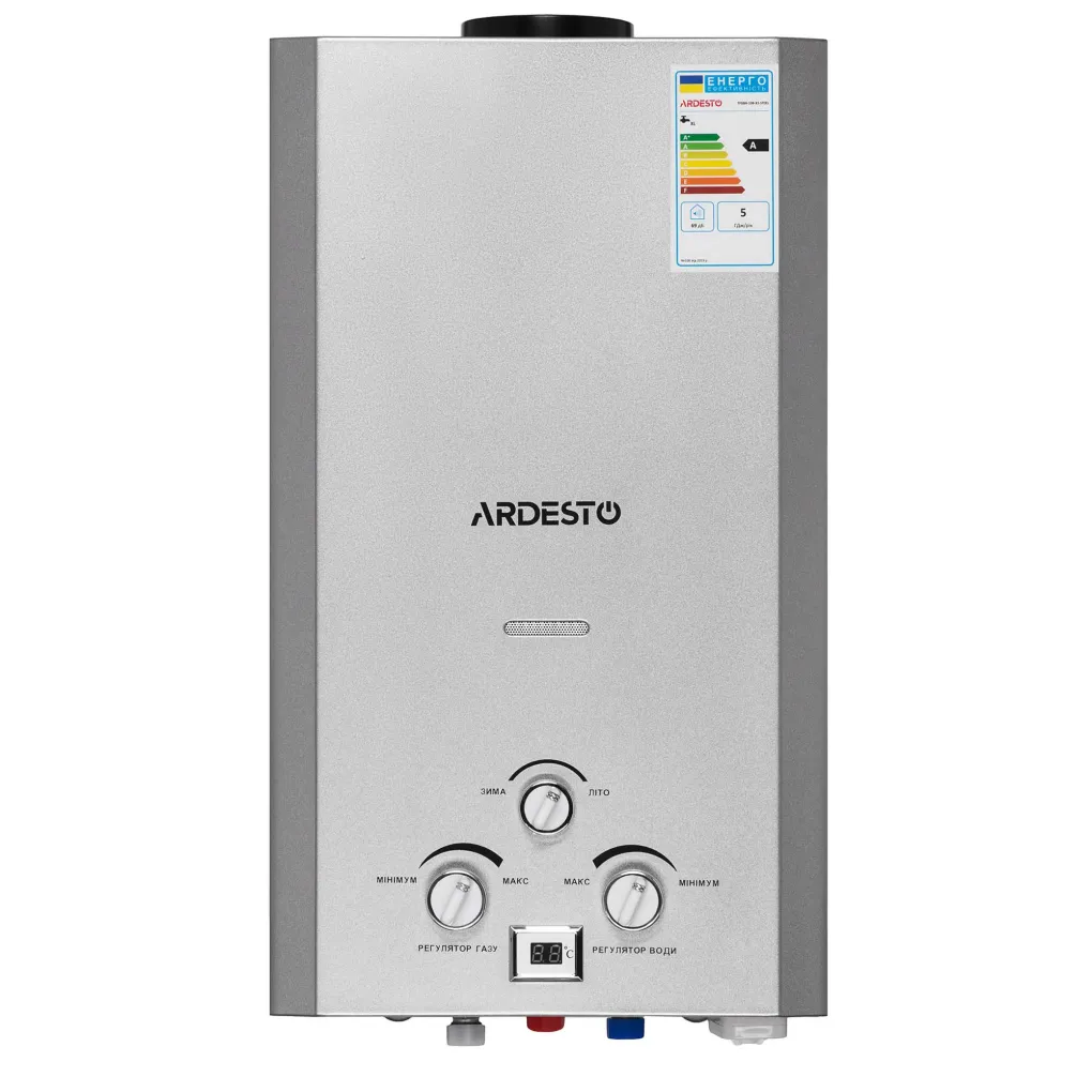 Газова колонка Ardesto X1 TFGBH-10B-X1-STEEL сталь- Фото 2