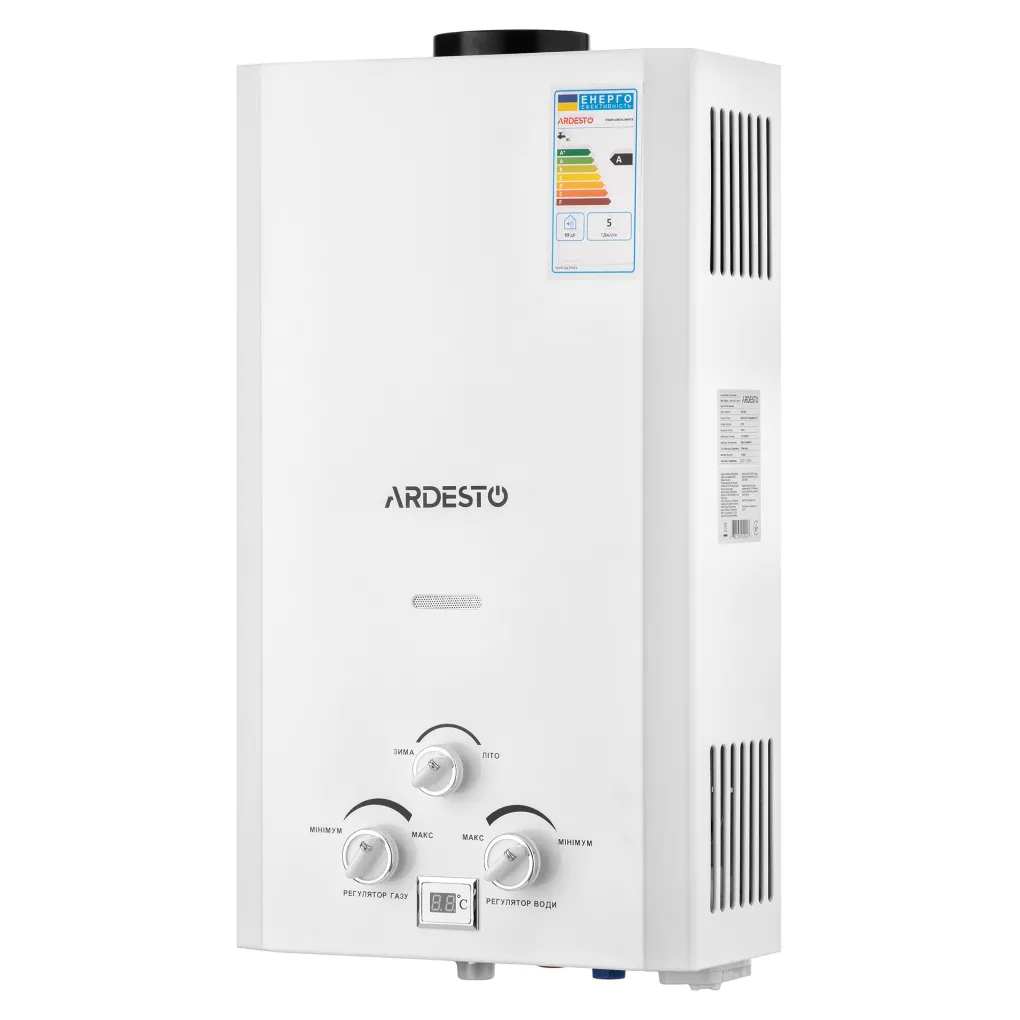 Газова колонка Ardesto X1 TFGBH-10B-X1-WHITE білий- Фото 1