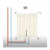 Трубчатый вертикальный радиатор Arttidesign Livorno II 5x1600x340 белый матовый- Фото 4
