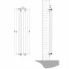 Трубчатый вертикальный радиатор Arttidesign Livorno II 5x1600x340 серый матовый- Фото 4