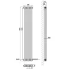 Трубчастый радиатор Arttidesign Bari II 6/1800/290 вертикальный белый- Фото 5
