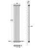 Трубчастий радіатор Arttidesign Bari II 6/1800/290/50 вертикальний чорний- Фото 4