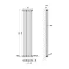 Трубчастый радиатор Arttidesign Bari III 8/1800/380 вертикальный белый- Фото 4