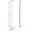 Трубчастий радіатор Arttidesign Rimini II 4/1800/236/50 вертикальний білий матовий- Фото 4