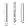 Трубчастый радиатор Arttidesign Verona 4/1800/300 вертикальный серый- Фото 3