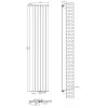 Вертикальный дизайнерский радиатор Arttidesign Livorno 6/2200/408/50 белый матовый (LV 6.220.40.5.W)- Фото 5
