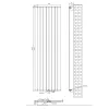 Вертикальный дизайнерский радиатор Arttidesign Livorno 8/2000/544/50 черный матовый (LV.8.200.54.5.B)- Фото 4