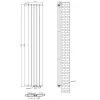 Вертикальный дизайнерский радиатор Arttidesign Livorno II 5/2000/340/50 черный матовый (LV II.5.200.34.5.B)- Фото 5