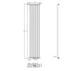 Трубчастый радиатор Arttidesign Pesaro 10/1800/360/50 вертикальный белый матовый (PE.10.180.36.5.W)- Фото 4