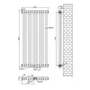 Вертикальный радиатор Arttidesign Bari II 12/1200/560/50 черный матовый- Фото 4