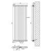 Вертикальный радиатор Arttidesign Bari II 12/1500/560/50 белый матовый- Фото 4