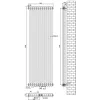 Вертикальний радіатор Arttidesign Bari II 12/1800/560/50 чорний матовий- Фото 4