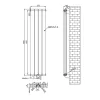 Вертикальний радіатор Arttidesign Livorno II 4/1200/272/50 чорний матовий- Фото 4