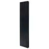Вертикальный радиатор Arttidesign Livorno II 6/1600/408/50 черный матовый- Фото 1