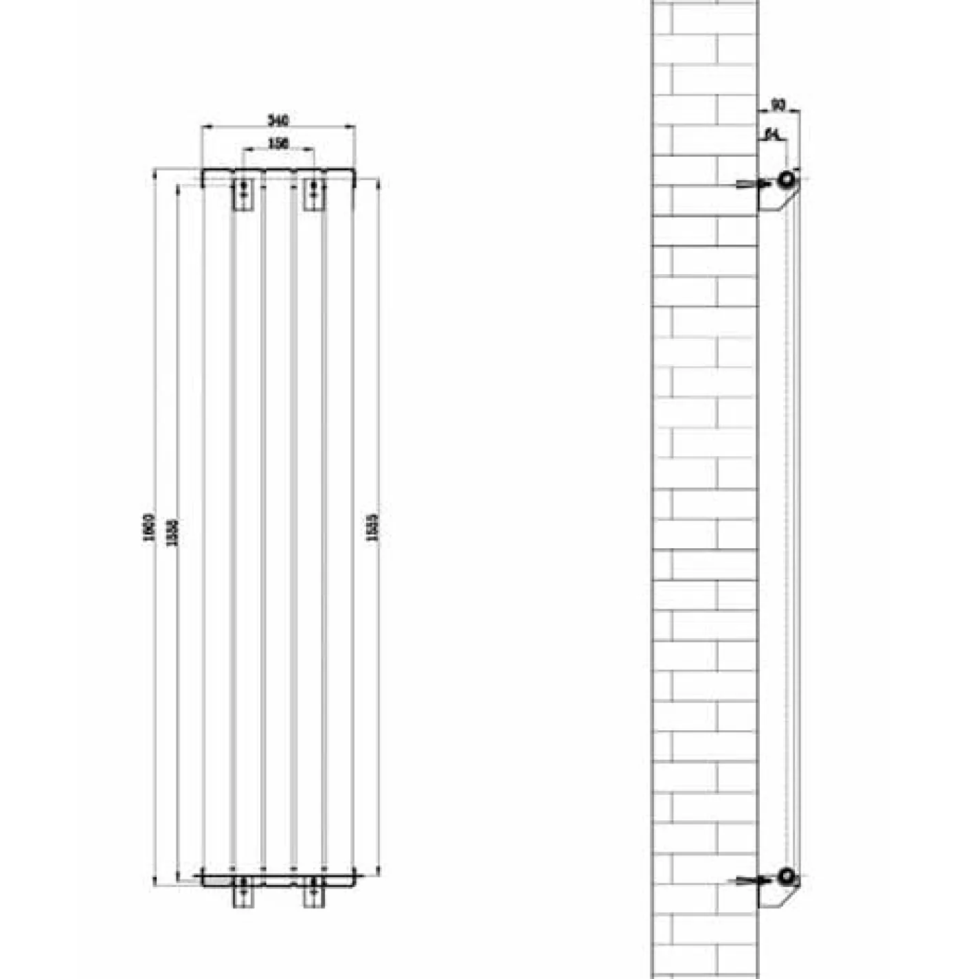 Трубчастый радиатор Arttidesign Livorno 5/1600/340/50 серый матовый - Фото 3