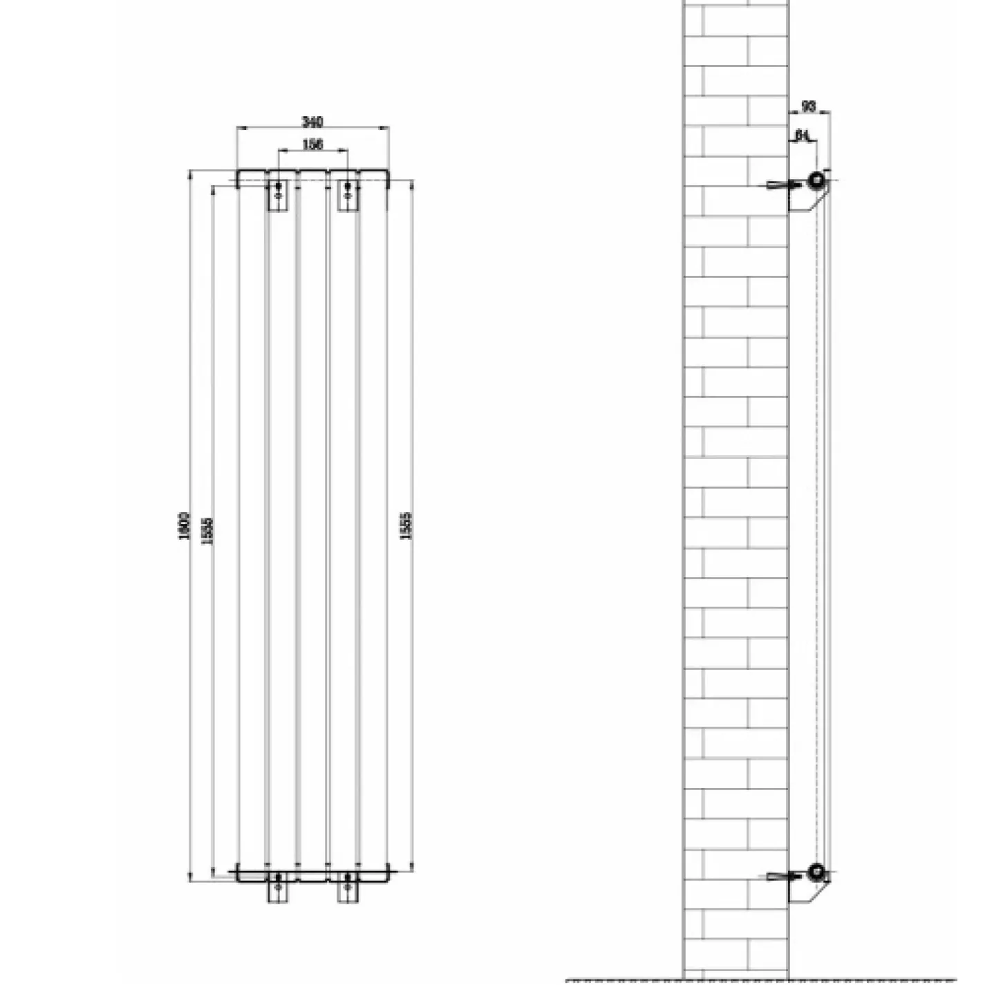 Трубчастый радиатор Arttidesign Livorno 5/340/1600 вертикальный - Фото 3
