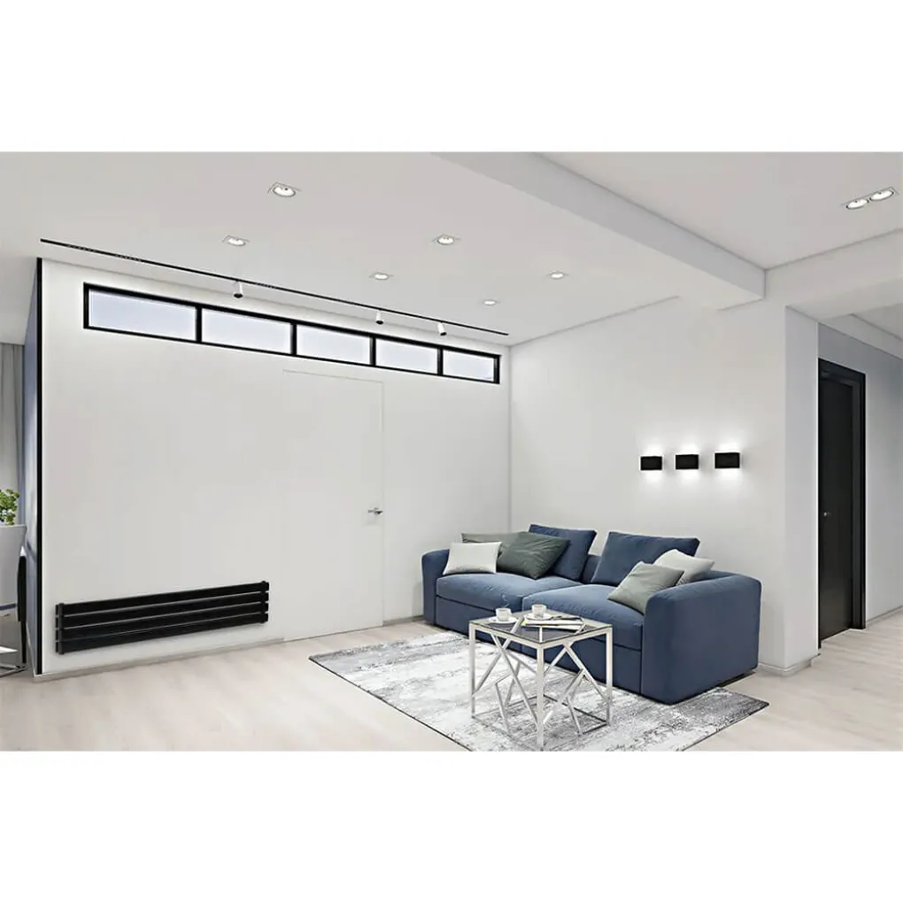 Горизонтальный дизайнерский радиатор Arttidesign Livorno II G 3/204/2200/50 черный матовый- Фото 4