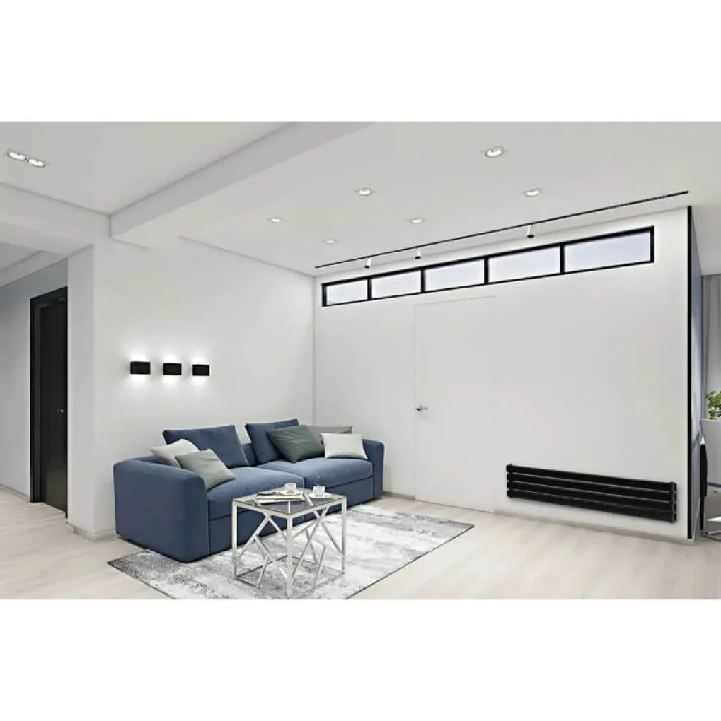 Горизонтальный дизайнерский радиатор Arttidesign Livorno II G 4/272/2200/50 черный матовый- Фото 4