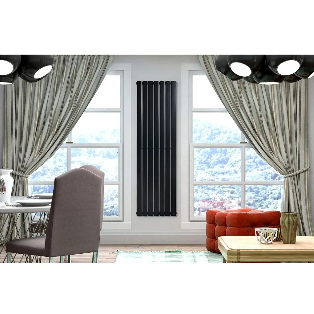 Вертикальный дизайнерский радиатор Arttidesign Livorno 7/2000/476/50 черный матовый (LV.7.200.47.5.B)- Фото 5