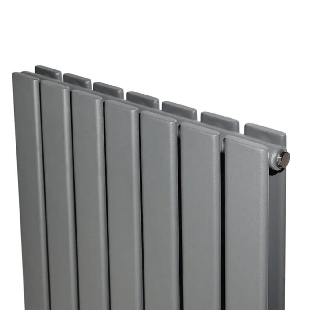 Вертикальний дизайнерський радіатор опалення ARTTIDESIGN Livorno ІІ 8/600/544 сірий (LV II.8.600.60.G) - Фото 1