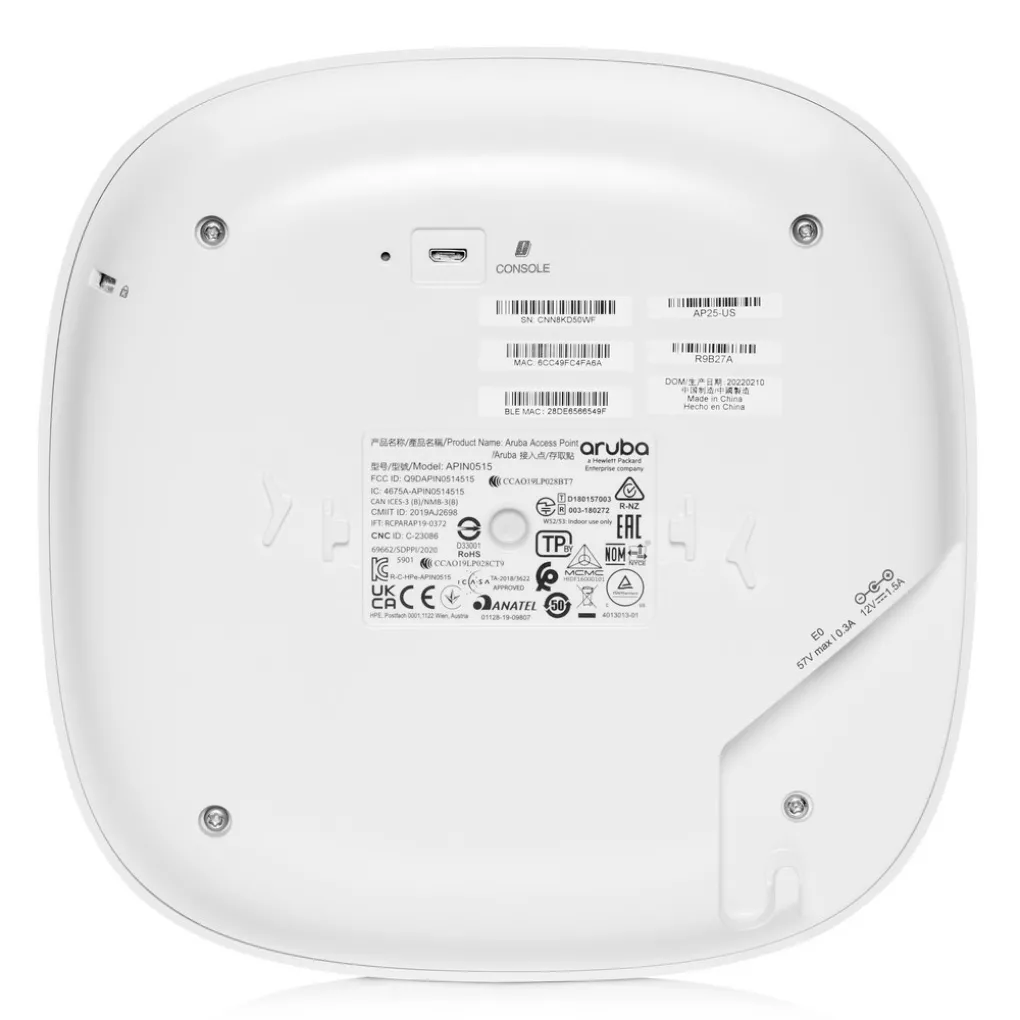Точка доступа HPE Aruba Instant On AP25, DR4x4, Wi-Fi 6, 2.5GE, uplink port, Indoor (R9B28A)- Фото 4