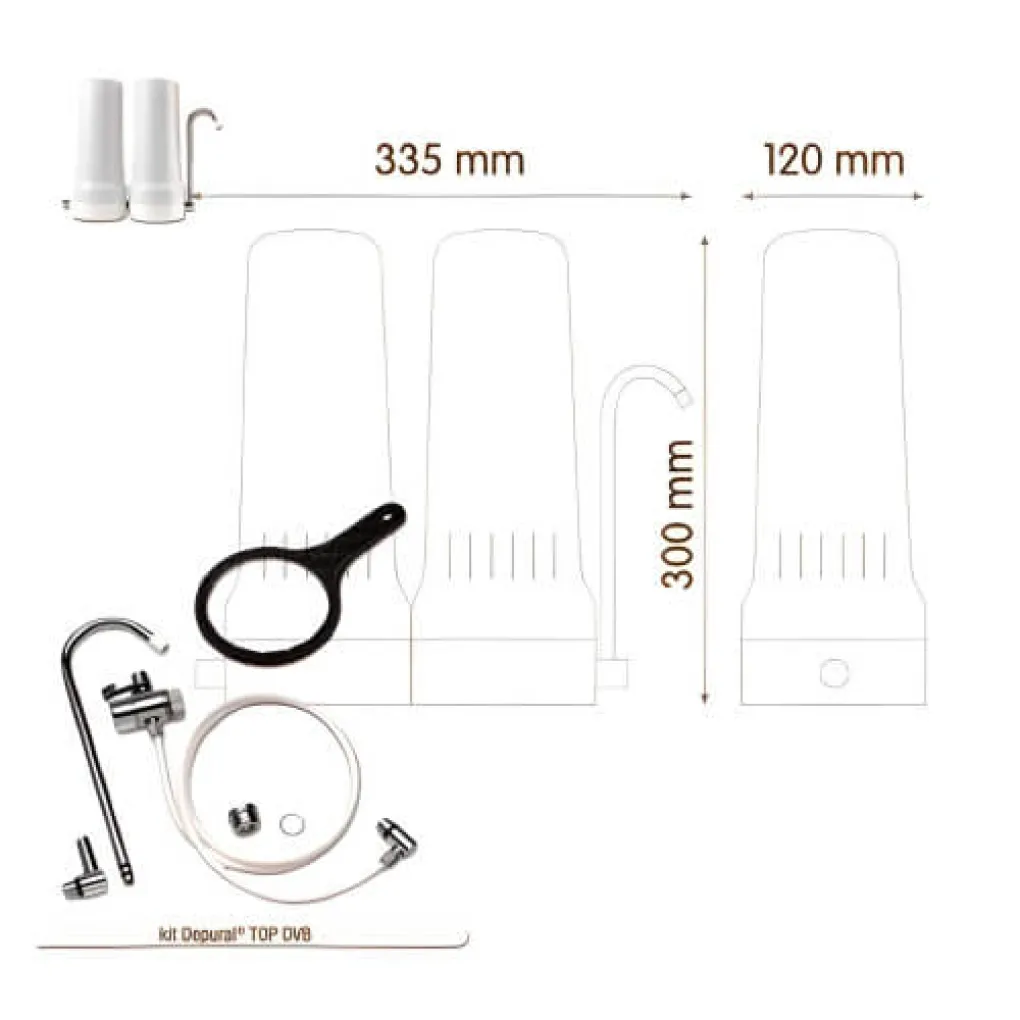 Настільна система фільтрації Atlas Filtri DEPURAL TOP DUO SX CH DVB хром- Фото 2