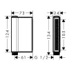 Ручний душ Axor One 2jet, чорний матовий (45720670)- Фото 2