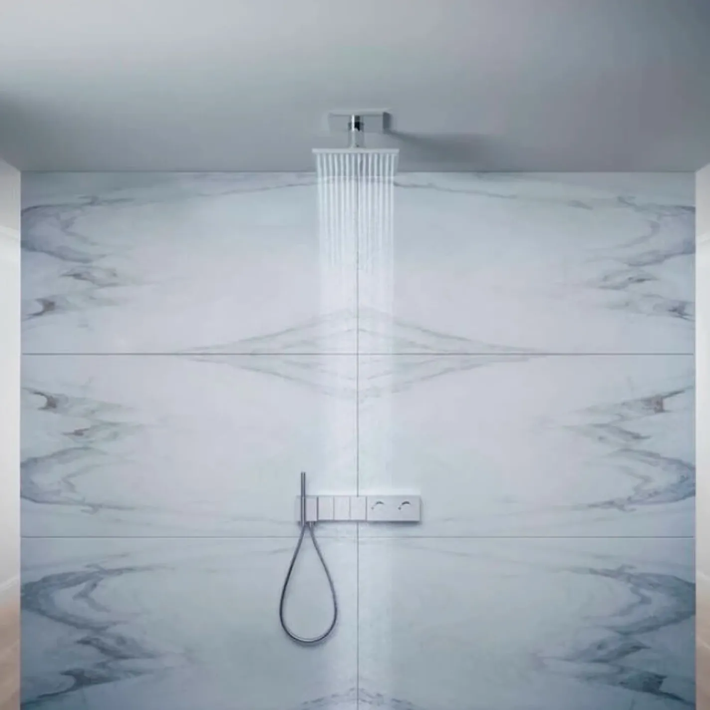 Верхній душ Axor ShowerSolutions 240х240 2jet з стельовим утримувачем (35312000) - Фото 3