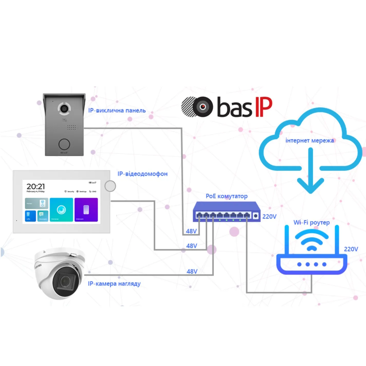 IP відеодомофон 7" Bas-IP AQ-07LL Black чорний (28166-1) - Фото 2
