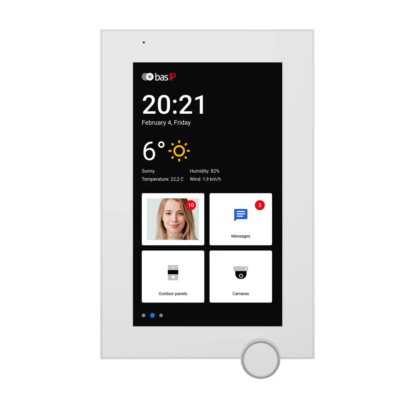 IP відеодомофон 7" Bas-IP AZ-07L White білий (35757) - Фото 1