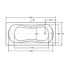 Ванна акрилова Besco Aria Plus 160х70 (соло), без ручок і ніг (#WAA-160-PA)- Фото 3