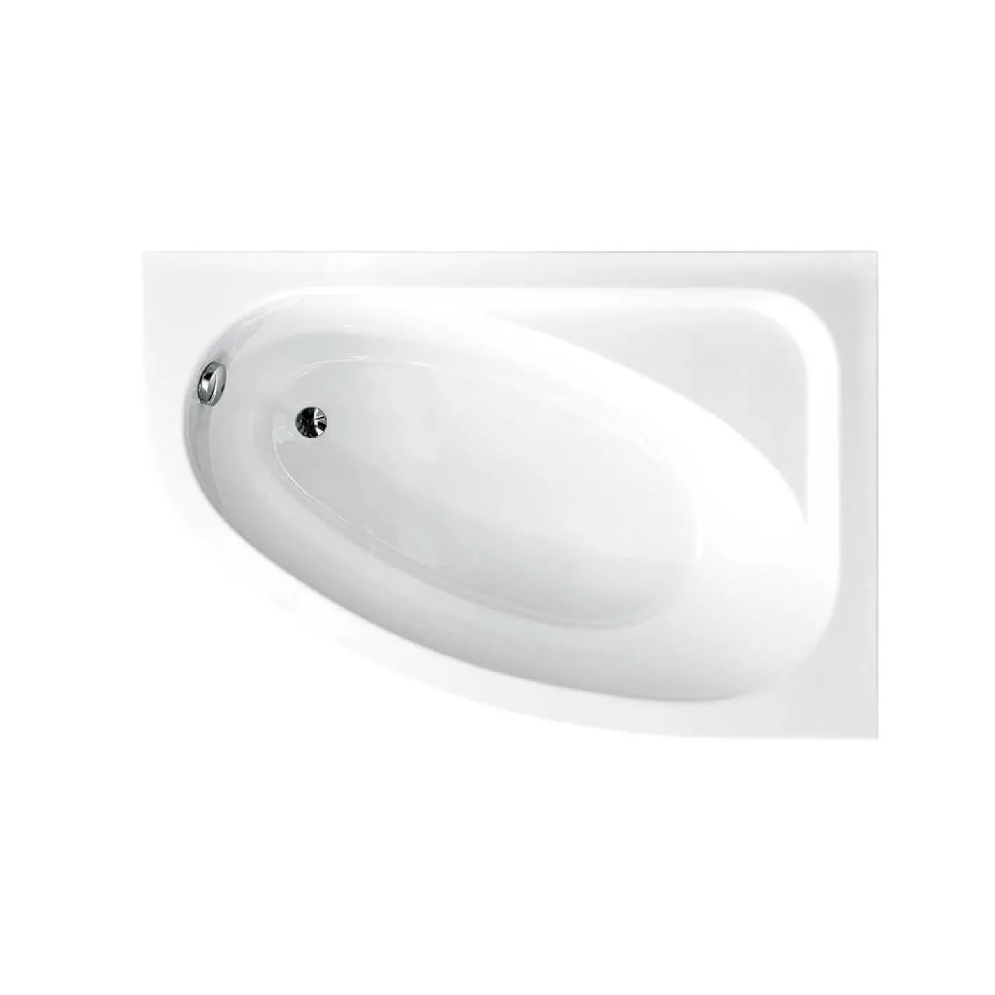 Ванна акриловая Besco CORNEA 150х100 левая (соло) без ножек (#WAC-150-NL) - Фото 1