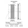 Трубчастий радіатор Betatherm Praktikum 2 1800x425x104 мм вертикальний RAL9005- Фото 3