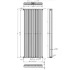 Трубчастый радиатор Betatherm Praktikum 1 1800x387x104 мм вертикальный RAL9005М- Фото 3
