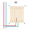 Трубчастый радиатор Betatherm Quantum 1 1800x485 вертикальный RAL9005М- Фото 4