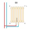 Вертикальный дизайнерский радиатор Betatherm Metrum 1 1800x465 черный матовый (BM6 1180-30/15 9005М 99)- Фото 4
