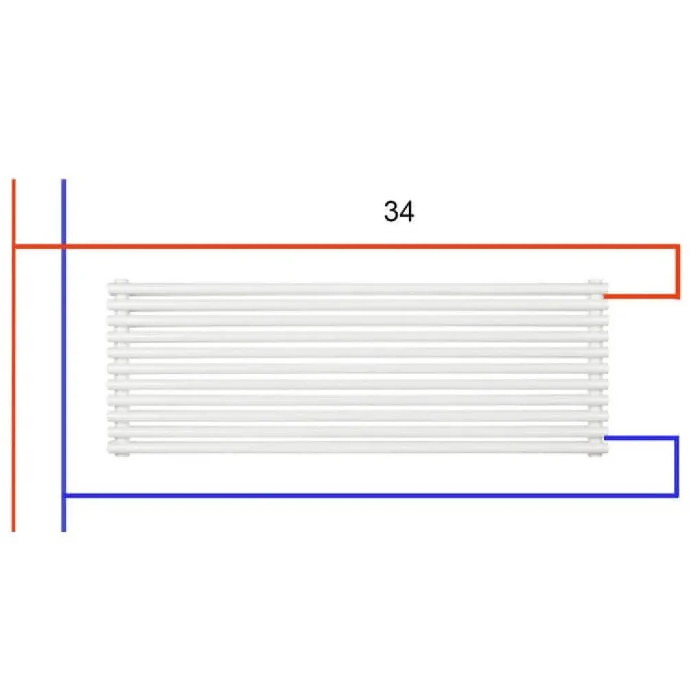 Трубчатый радиатор Betatherm Quantum BQH1 405x1200 (BQH 1120/10 9016M 34)- Фото 2
