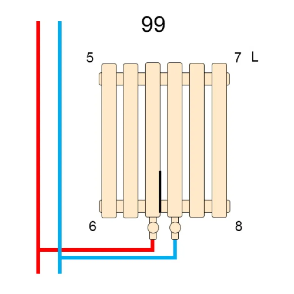 Трубчастый радиатор Betatherm Praktikum 2 1800x273 вертикальный RAL9016- Фото 4