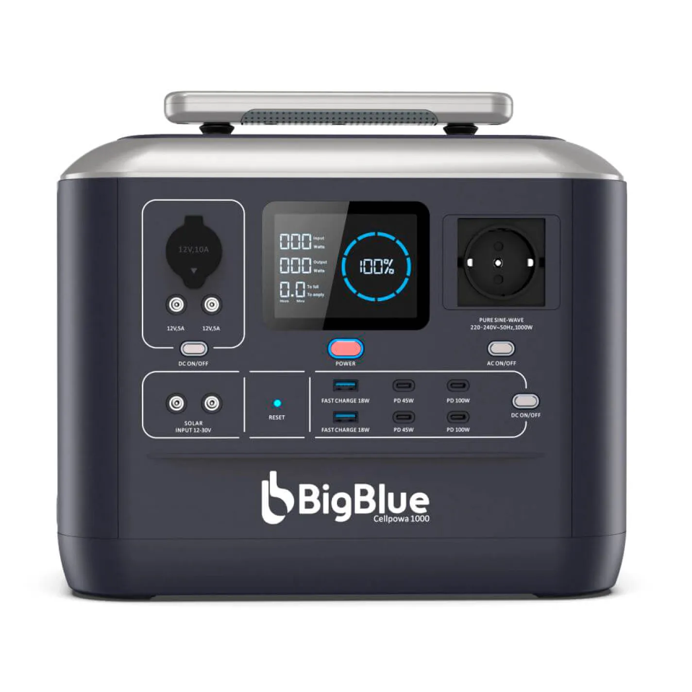 Портативна зарядна станція BigBlue CP1000 1000W 1075.2Wh - Фото 2