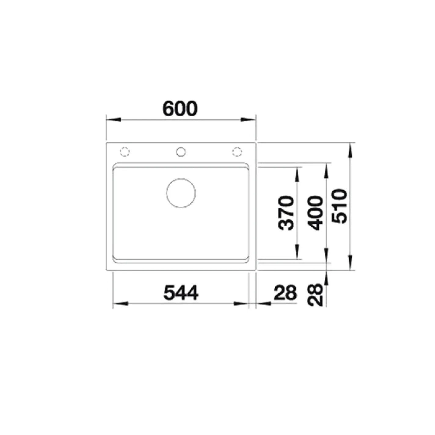 Кухонная мойка Blanco Etagon 6 600х510, нежный белый (527076) - Фото 1
