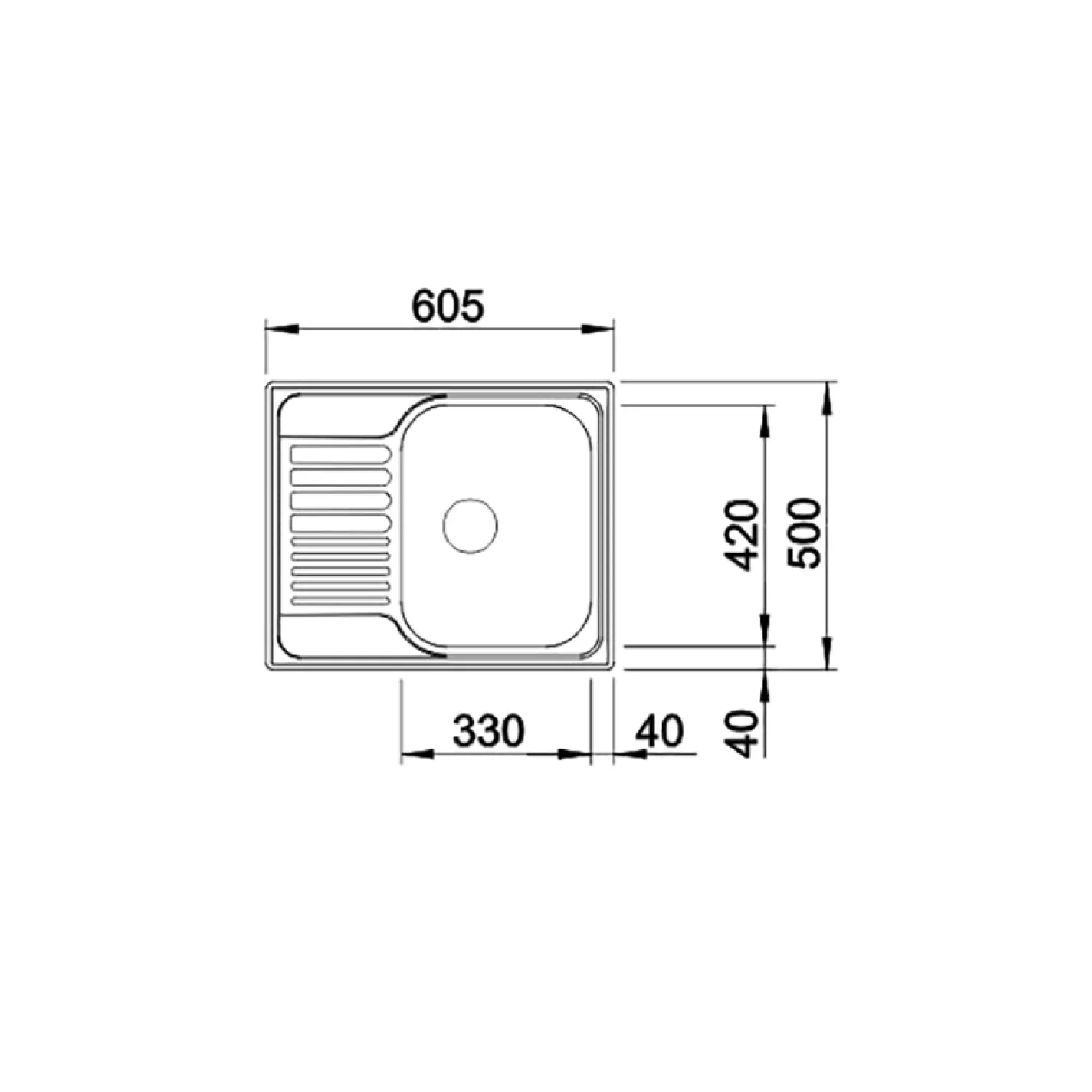Кухонная мойка Blanco Tipo 45 S Mini сталь (516524) - Фото 2