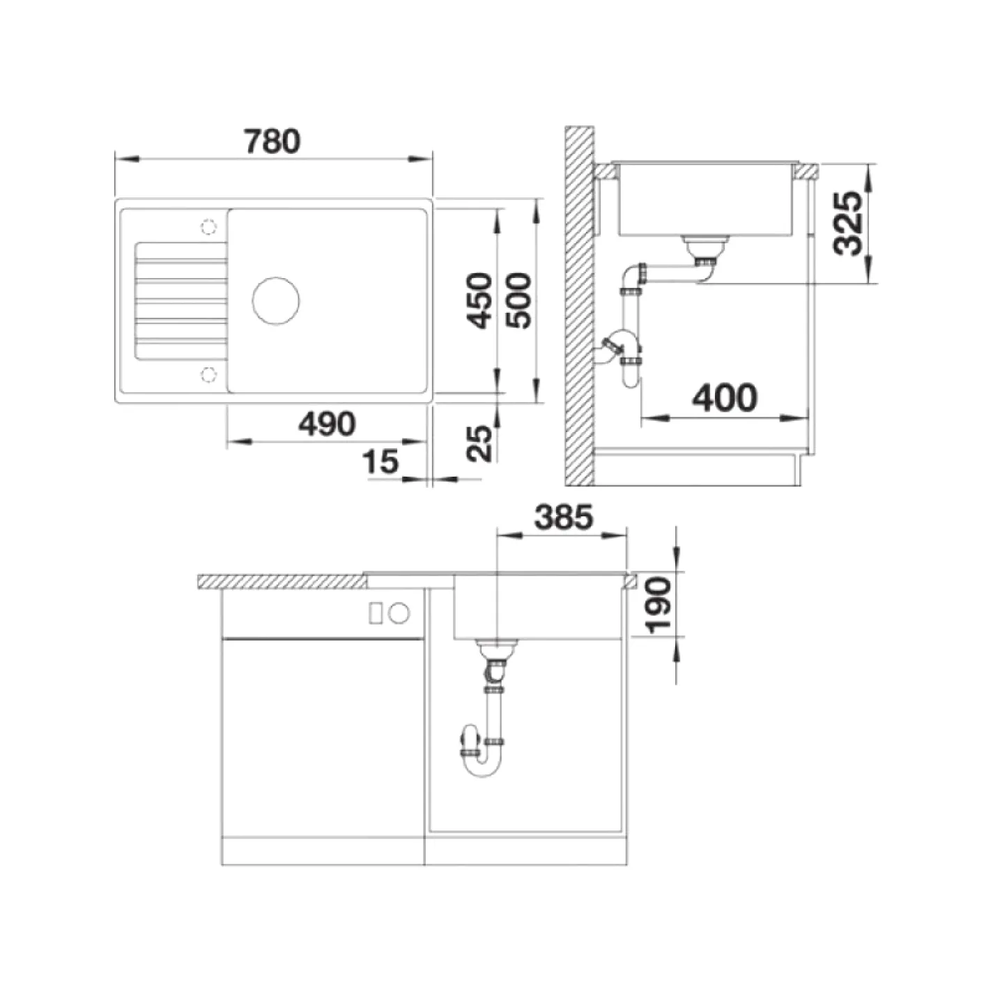 Кухонная мойка Blanco Zia XL 6 S Compact антрацит (523273) - Фото 1