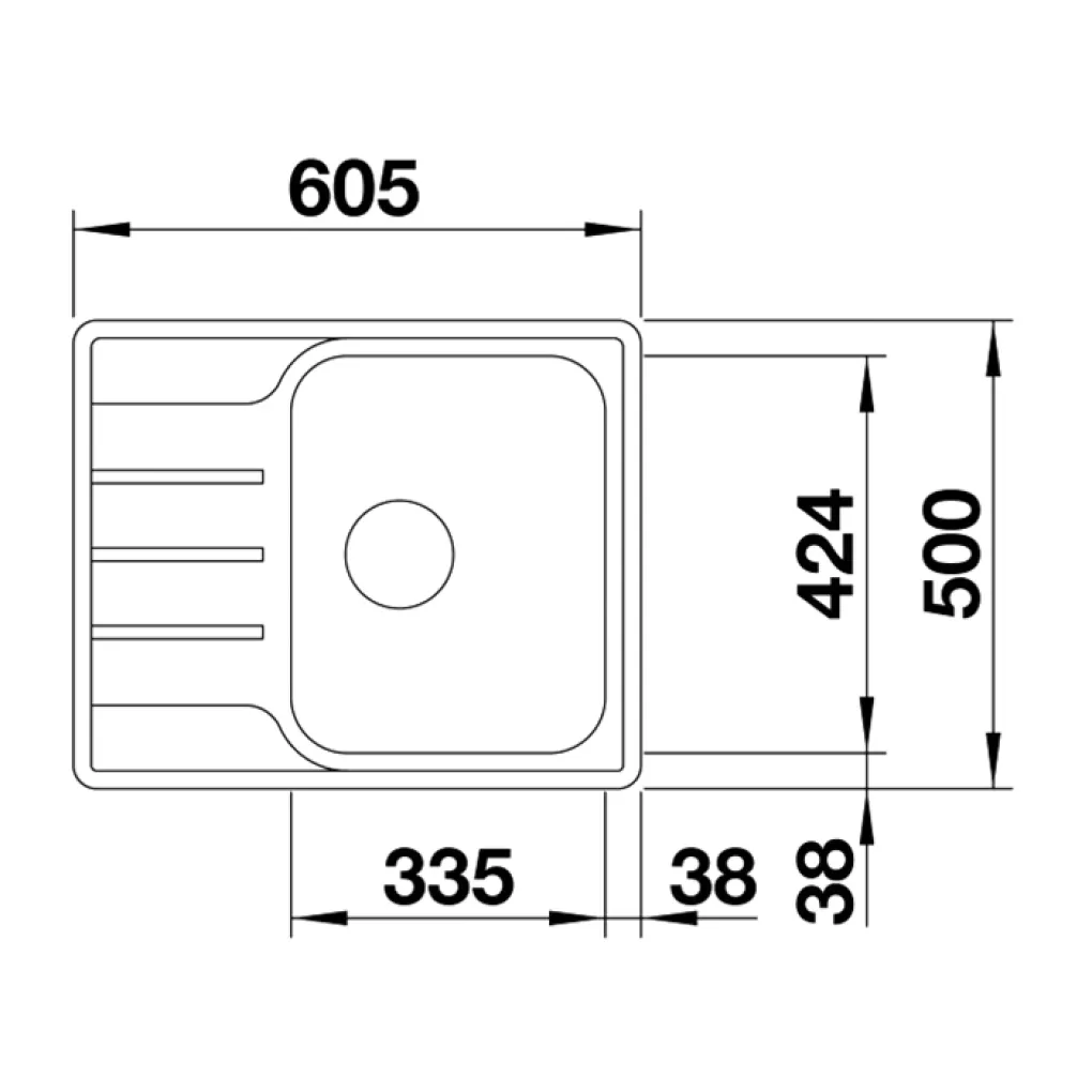 Кухонна мийка Blanco Lemis 45 S-IF Mini сталь (525115)- Фото 3