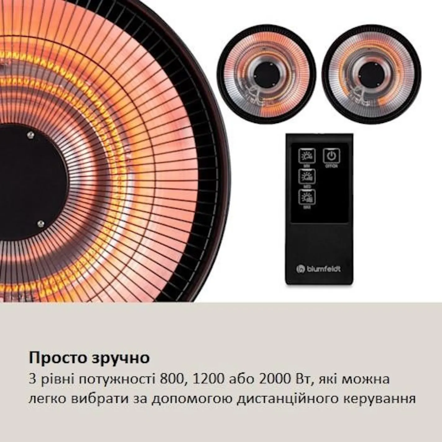 Подвесной электрический инфракрасный обогреватель Blumfeldt Heatbell Wall Smart 2 кВт (10038413) - Фото 1