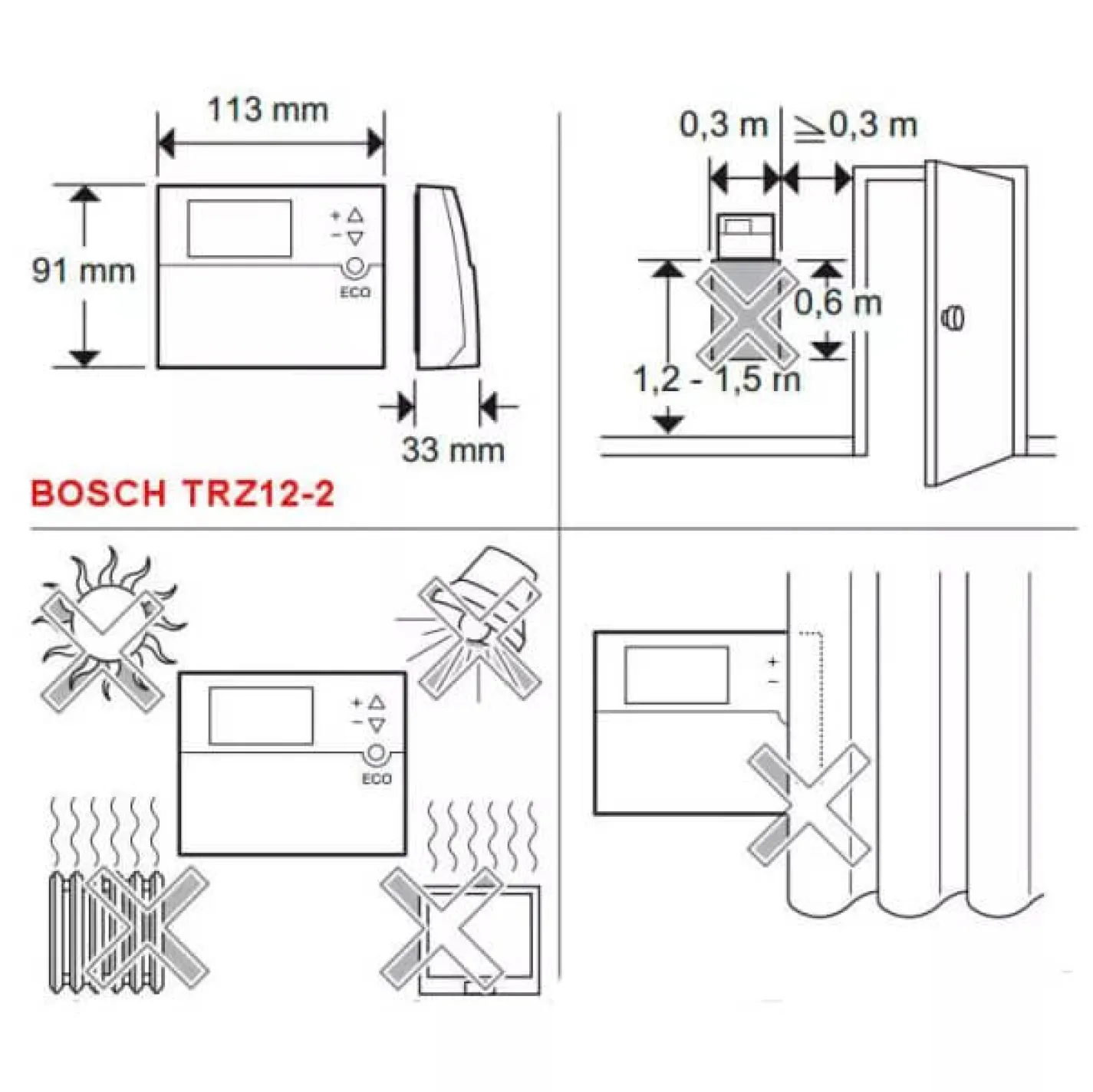 Терморегулятор Bosch Gaz (TRZ 12-2) - Фото 2