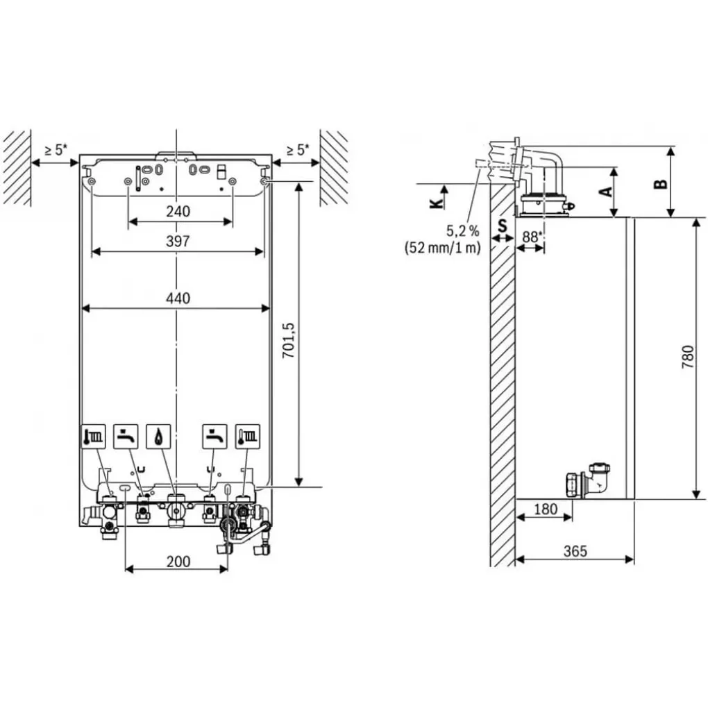 Двухконтурный конденсационный котел Bosch Condens GC5700iW 30/30 С 23 (7736902843)- Фото 4