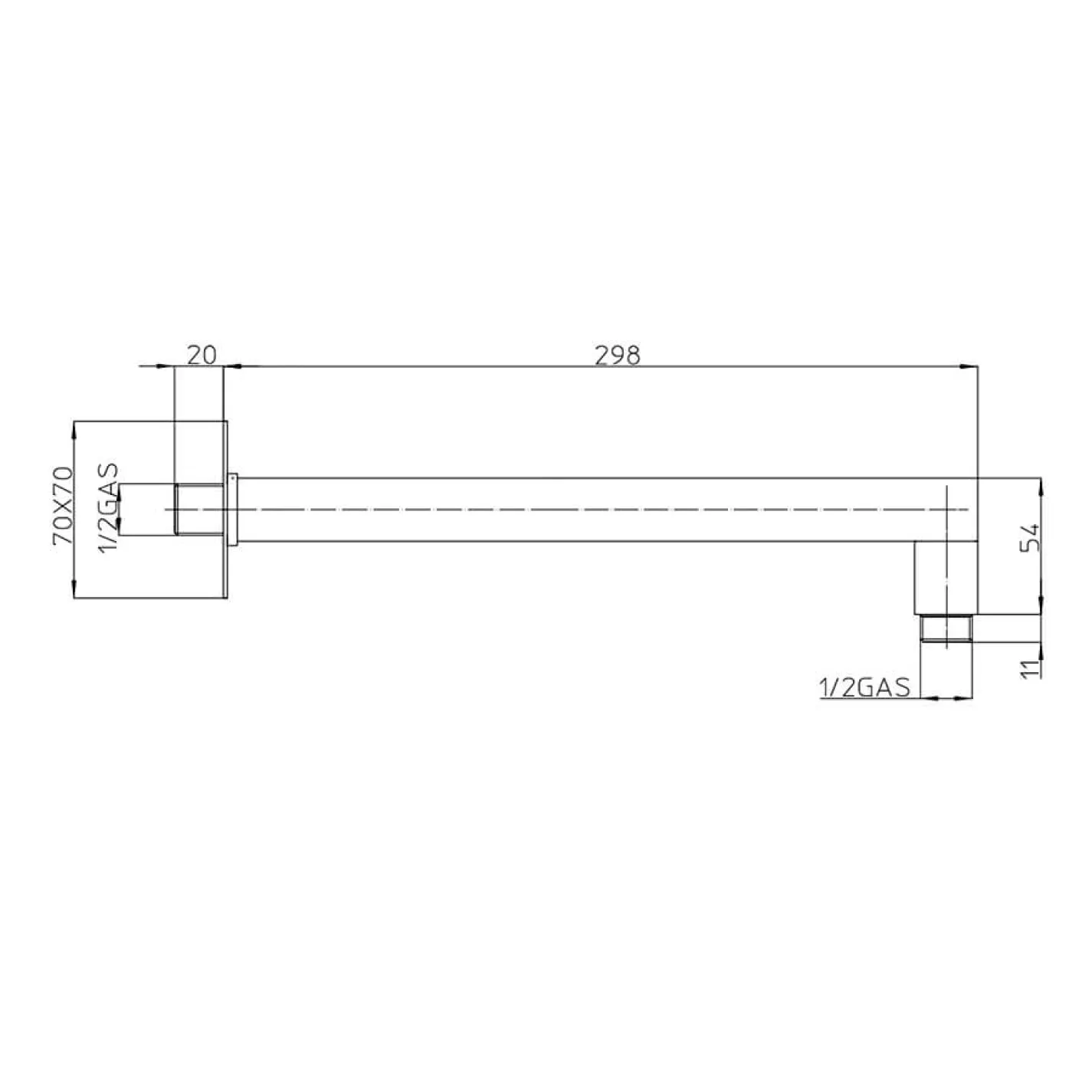 Душевая система Bossini Cosmo Quadro с термостатом, хром (M00772000030008) - Фото 3