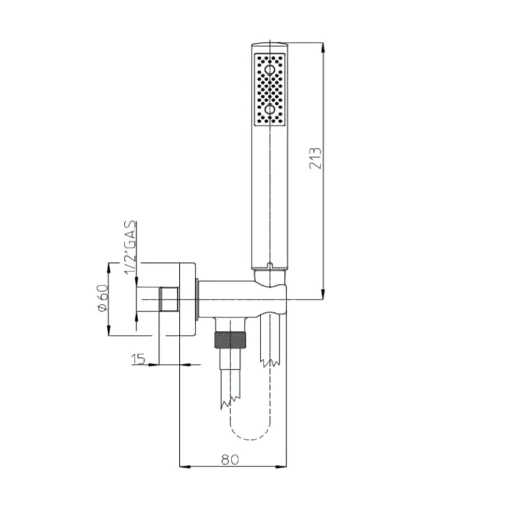 Душова система Bossini з термостатом, верхнім душем та ручним душем, чорна матова- Фото 4